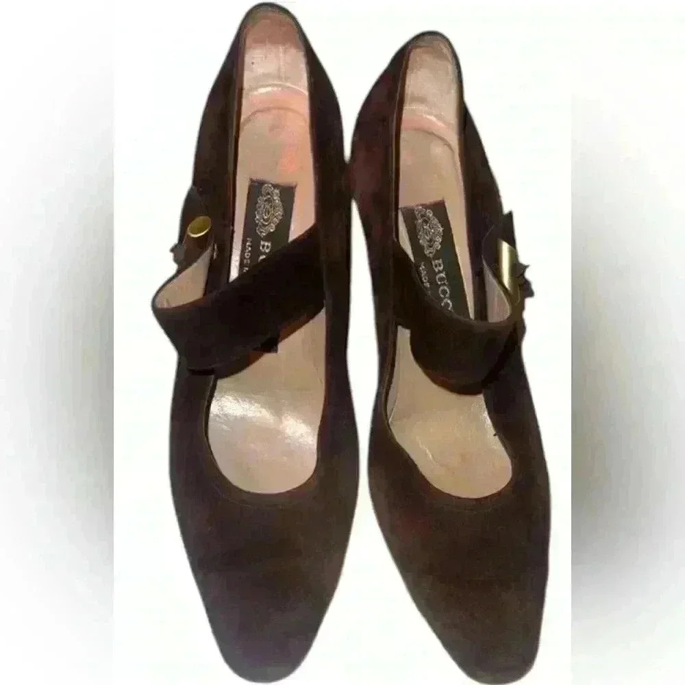 BIANCO BUCCheri Brown suede  heels